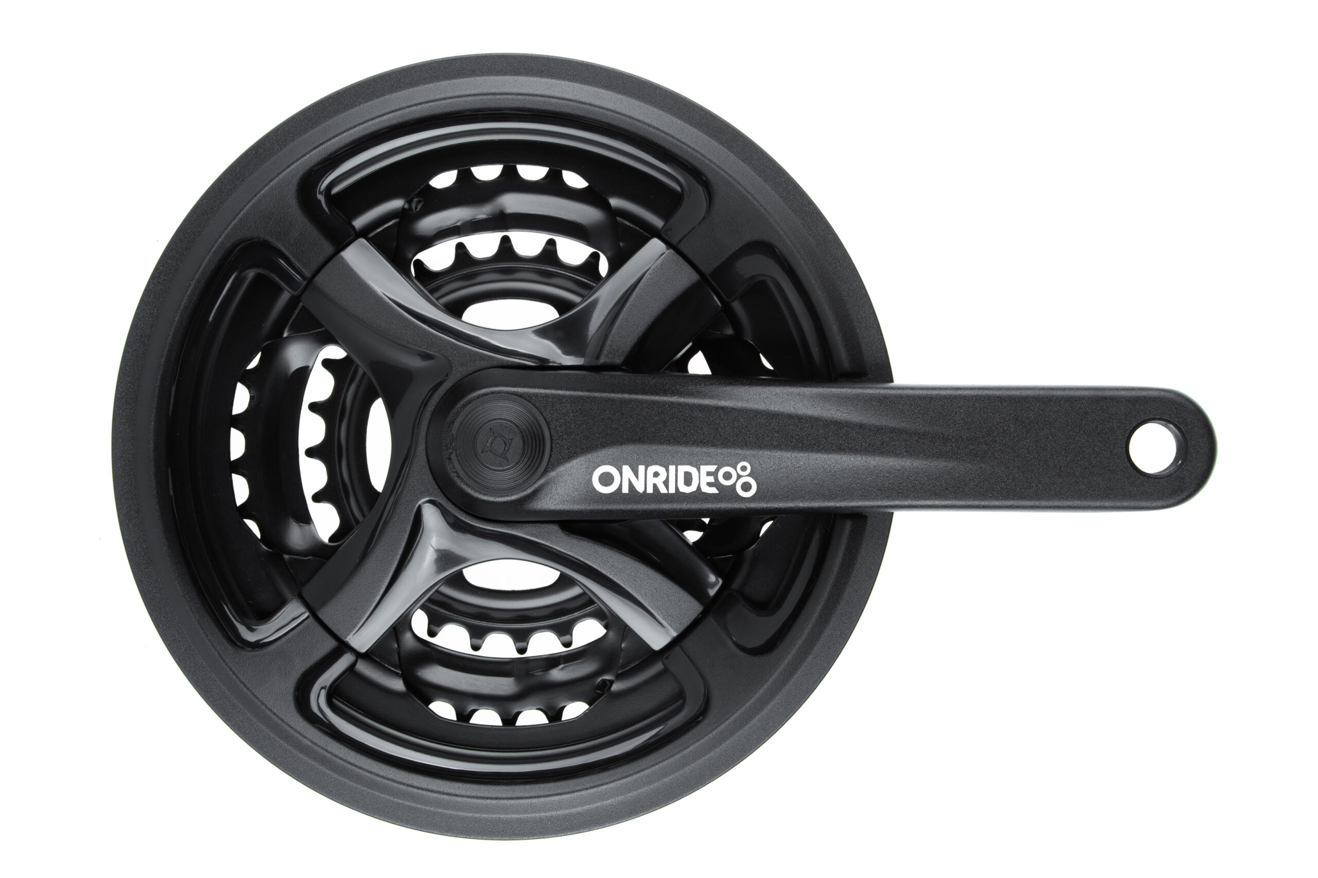 Комплект шатунов ONRIDE Trio 840P, под квадрат, 170мм, 48-38-28T, на 8/7/6 скоростей, черные (конвер. 1 Комплект шатунов ONRIDE Trio 840P, под квадрат, 170мм, 48-38-28T, на 8/7/6 скоростей, черные (конвер.