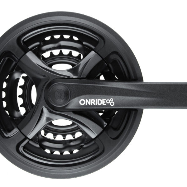 Комплект шатунов ONRIDE Trio 840P, под квадрат, 175 мм, 48-38-28Т, на 8/7/6 шв., черный (конверт)