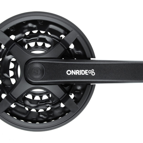Комплект шатунов ONRIDE Trio 830P, квадрат, 175 мм, 42-32-22Т, 6/7/8 шв., черный (конверт)