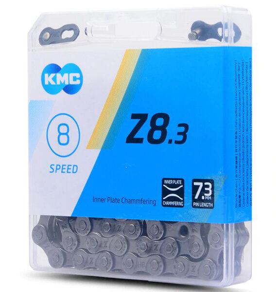 Ланцюг KMC Z8.3, 7-8 швидкостей, 114 ланок, Silver/Grey + замок