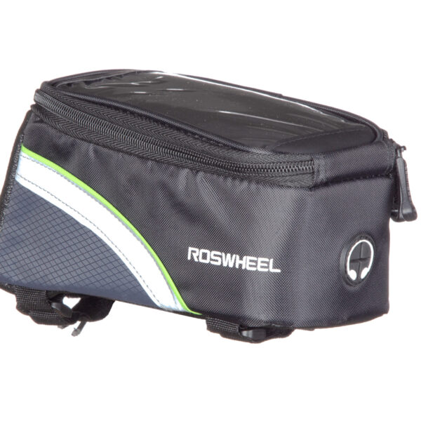 Сумка для рамы под смартфон Roswheel 6.5" 12496L-A5 цвет черный/зеленый