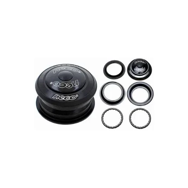 Рульові чашки Neco H142 1-1/8", напівінтегровані, чорні (C-ST-0013)
