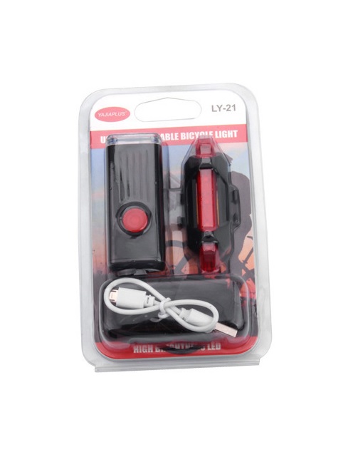 Комплект фонарей Baisk LY-21 USB черный (LY-21) 2 Комплект фонарей Baisk LY-21 USB черный (LY-21)
