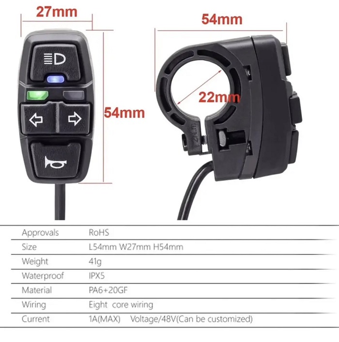 Комплект фар Control Kit E-bike Light LED 36V 48V (3648-30) 2 Комплект фар Control Kit E-bike Light LED 36V 48V (3648-30)
