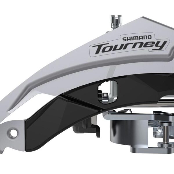 Переключатель перед. универсал. тяга 3 max-42Т 34.9мм (адаптер 31.8мм)мм SHIMANO FD-TY600-L6 серебристый с черным
