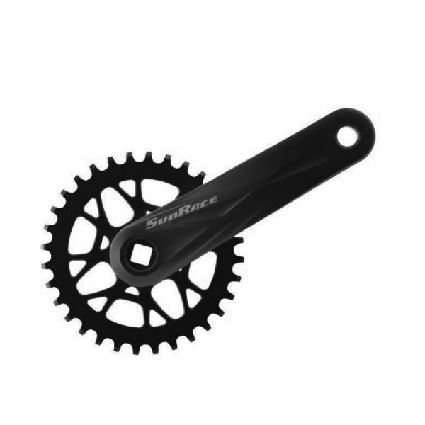 Комплект шатунов SunRace FCM40W под квадрат, 170 мм, 36T, на 11/10/9 шв., черный