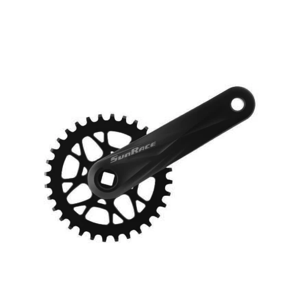 Комплект шатунов SunRace FCM40W под квадрат, 170 мм, 36T, на 11/10/9 шв., черный