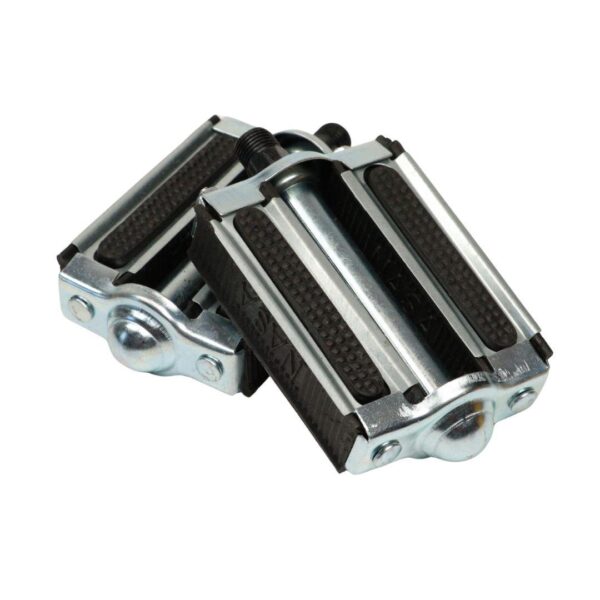 Педали St+Pl 100*75мм VLT JD-012 серебристый с черным насыпной 14*1,25 AM (брендированная упаковка)