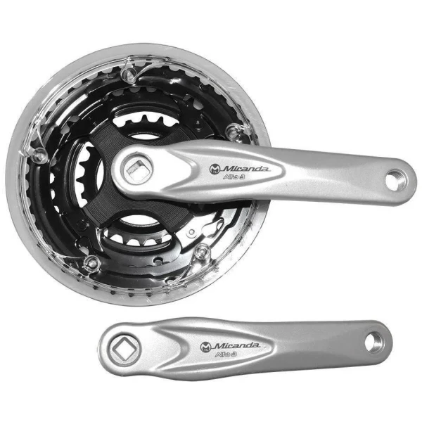 Шатуны Miranda Alfa Alu 42/34/24T, 170мм, серый (ALFA342S)