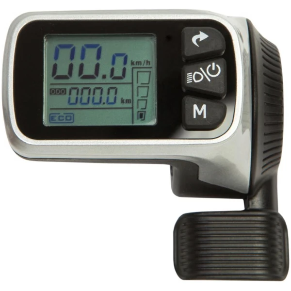 Ручка газа правая GP 124DX(8 pin) с дисплеем, 36/48В 150мм